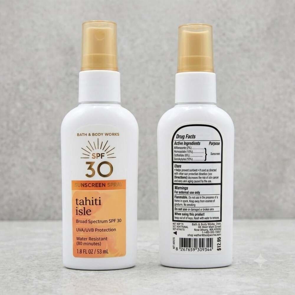Bath & Body Works Tahiti Isle SPF 30 Sunscreen Spray 1.8 oz